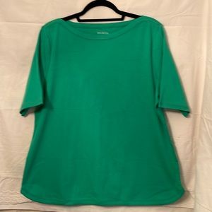 Talbots Weekend tee, 93% cotton, 7% spandex